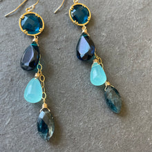 Load image into Gallery viewer, Hello, Gorgeous- London Blue Moss Kyanite Dangles