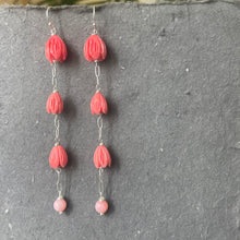 Load image into Gallery viewer, Hawaiian Pikaki Flower Dangle Earrings