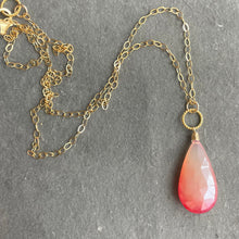 Load image into Gallery viewer, Mystic Pink Grapefruit Chalcedony Necklace, OOAK