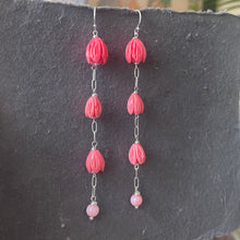 Load image into Gallery viewer, Hawaiian Pikaki Flower Dangle Earrings