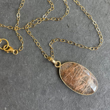 Load image into Gallery viewer, Golden Rutilated Quartz Necklace, OOAK