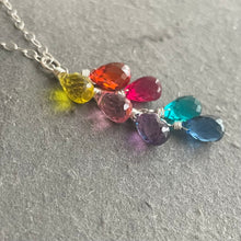 Load image into Gallery viewer, Goody Goody Gumdrops 7 Stone Rainbow Necklace
