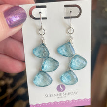Load image into Gallery viewer, Clouds Mystic Blue Topaz Earrings