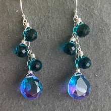 Load image into Gallery viewer, Frolic Paraiba to Violet Doublet Dangle Earrings