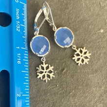 Load image into Gallery viewer, Blue Snowflake Dangles