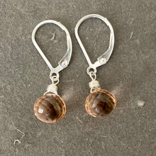 Load image into Gallery viewer, Mini Morganite Peach Earrings, peach fuzz color of the year