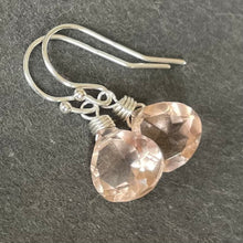 Load image into Gallery viewer, Mini Morganite Fuzzy Peach Color of the year 2024 Earrings
