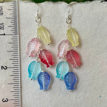 Load image into Gallery viewer, Colorful Fish Czech Glass Cluster Earrings, One in stock