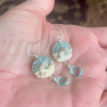 Load image into Gallery viewer, Lampwork Glass Surf Earrings