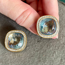 Load image into Gallery viewer, Estate Vintage SAL Signed Daniel Swarovski Crystal Clip-on Earrings