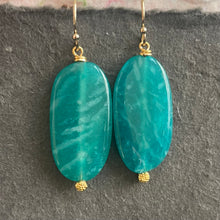 Load image into Gallery viewer, Smooth Amazonite Earrings, OOAK