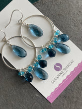 Load image into Gallery viewer, London Blue Double Decker Hoop Earrings