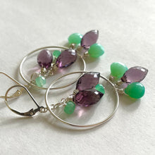 Load image into Gallery viewer, Winery Tour Pummy Hoop Earrings
