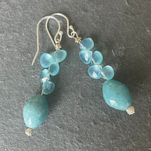 Load image into Gallery viewer, Milky Quartz and Chalcedony Earrings