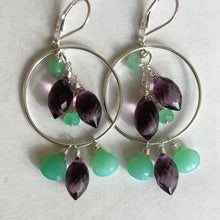 Load image into Gallery viewer, Winery Tour Pummy Hoop Earrings