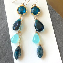 Load image into Gallery viewer, Hello, Gorgeous- London Blue Moss Kyanite Dangles