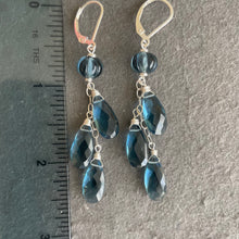 Load image into Gallery viewer, Blue Jeans Cascade Earrings, leverback