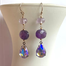Load image into Gallery viewer, Amethyst Paradise Dangle Earrings