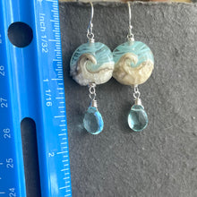 Load image into Gallery viewer, Lampwork Glass Surf Earrings