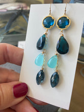 Load image into Gallery viewer, Hello, Gorgeous- London Blue Moss Kyanite Dangles