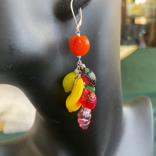 Load image into Gallery viewer, Carmen Miranda Inspired Fruit Earrings, Sterling Silver