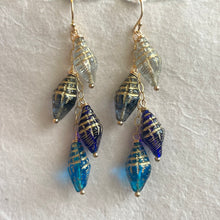 Load image into Gallery viewer, Conch Four Shell Earrings, Czech Glass, V.2