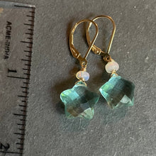Load image into Gallery viewer, Seafoam Star Opal Earrings