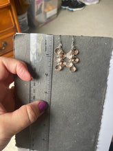 Load image into Gallery viewer, Morganite Quartz 5 stone Fuzzy Peach Color of the year 2024 Earrings