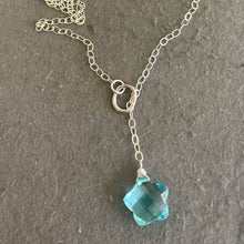 Load image into Gallery viewer, Blue Star Quartz Y Lariat Necklace