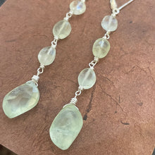 Load image into Gallery viewer, Prehnite Stack Dangles