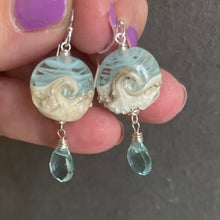 Load image into Gallery viewer, Lampwork Glass Surf Earrings