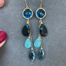 Load image into Gallery viewer, Hello, Gorgeous- London Blue Moss Kyanite Dangles