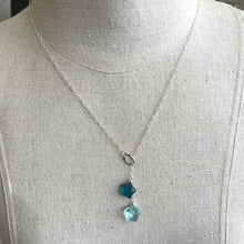 Load image into Gallery viewer, Double Blue Star Quartz Y Lariat Necklace