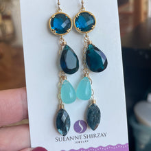Load image into Gallery viewer, Hello, Gorgeous- London Blue Moss Kyanite Dangles