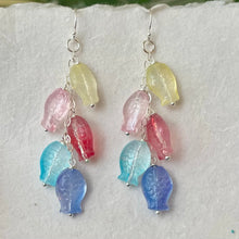 Load image into Gallery viewer, Colorful Fish Czech Glass Cluster Earrings, One in stock