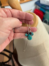 Load image into Gallery viewer, Natural Turquoise and Rhodolite Garnet Cluster Necklace, OOAK