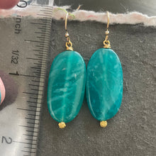 Load image into Gallery viewer, Smooth Amazonite Earrings, OOAK