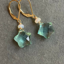 Load image into Gallery viewer, Seafoam Star Opal Earrings