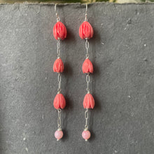 Load image into Gallery viewer, Hawaiian Pikaki Flower Dangle Earrings