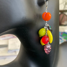 Load image into Gallery viewer, Carmen Miranda Inspired Fruit Earrings, Sterling Silver