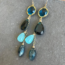 Load image into Gallery viewer, Hello, Gorgeous- London Blue Moss Kyanite Dangles