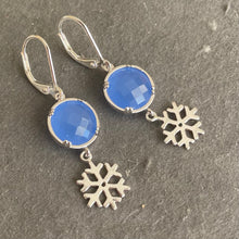 Load image into Gallery viewer, Blue Snowflake Dangles