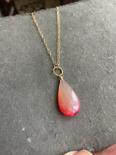 Load image into Gallery viewer, Mystic Pink Grapefruit Chalcedony Necklace, OOAK