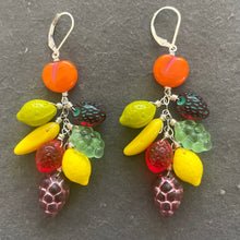 Load image into Gallery viewer, Carmen Miranda Inspired Fruit Earrings, Sterling Silver