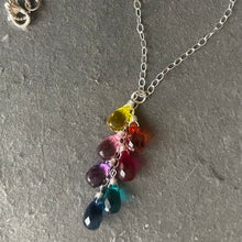 Load image into Gallery viewer, Goody Goody Gumdrops 7 Stone Rainbow Necklace