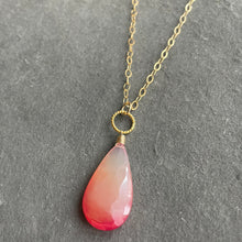 Load image into Gallery viewer, Mystic Pink Grapefruit Chalcedony Necklace, OOAK