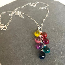 Load image into Gallery viewer, Goody Goody Gumdrops 7 Stone Rainbow Necklace