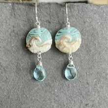 Load image into Gallery viewer, Lampwork Glass Surf Earrings
