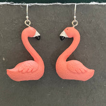 Load image into Gallery viewer, Move Over Mrs. Roper Flamingo Earrings