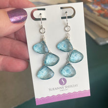Load image into Gallery viewer, Clouds Mystic Blue Topaz Earrings